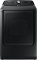 Front Zoom. Samsung - 7.4 Cu. Ft. Smart Electric Dryer with Steam Sanitize+ - Brushed Black.