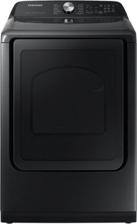Samsung - 7.4 cu. ft. Smart Electric Dryer with Steam Sanitize+ - Brushed black