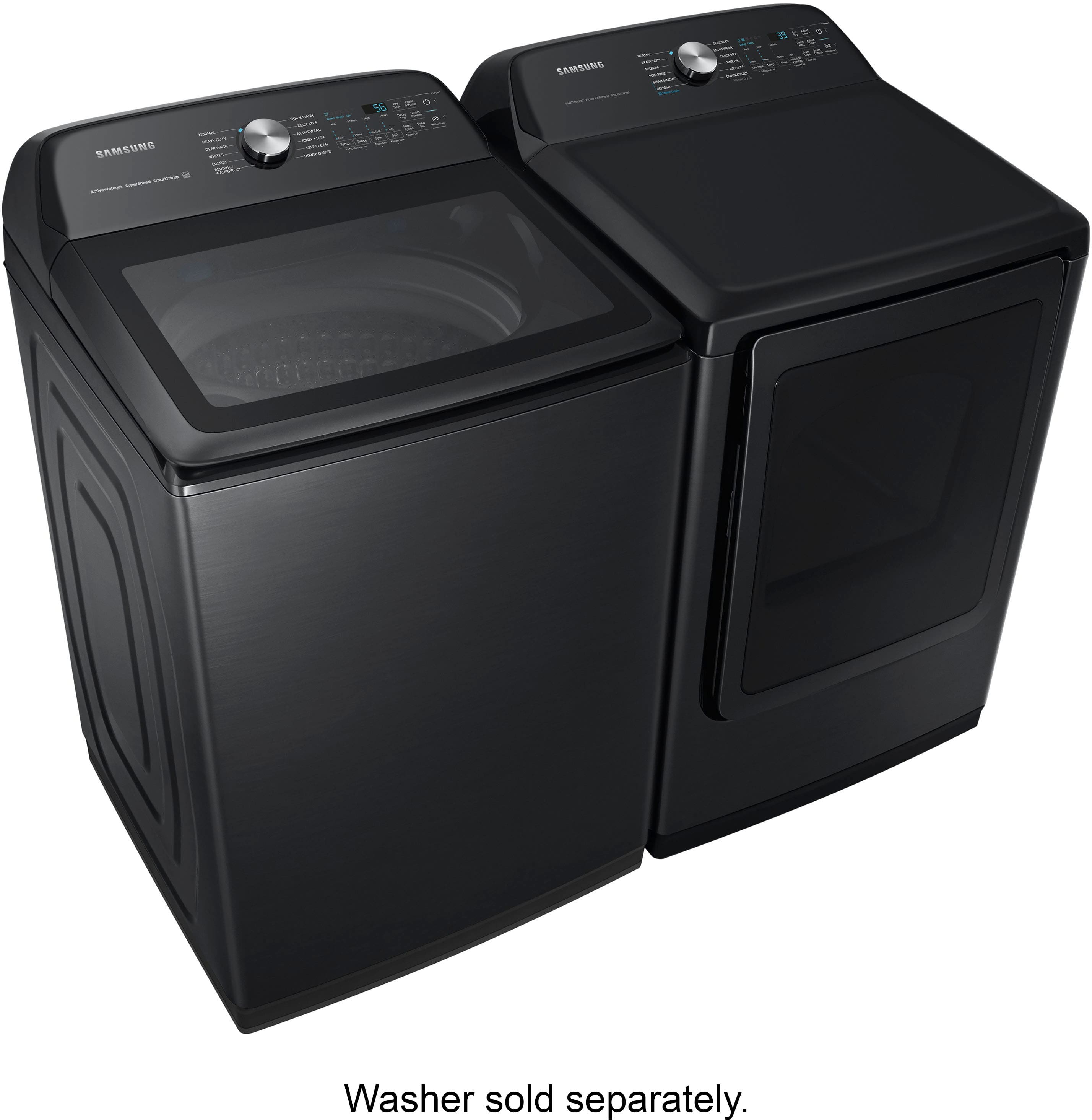 Alt View 16. Samsung - 7.4 Cu. Ft. Smart Electric Dryer with Steam Sanitize+ - Brushed Black.