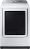 Front. Samsung - 7.4 Cu. Ft. Smart Electric Dryer with Steam Sanitize+ - White.