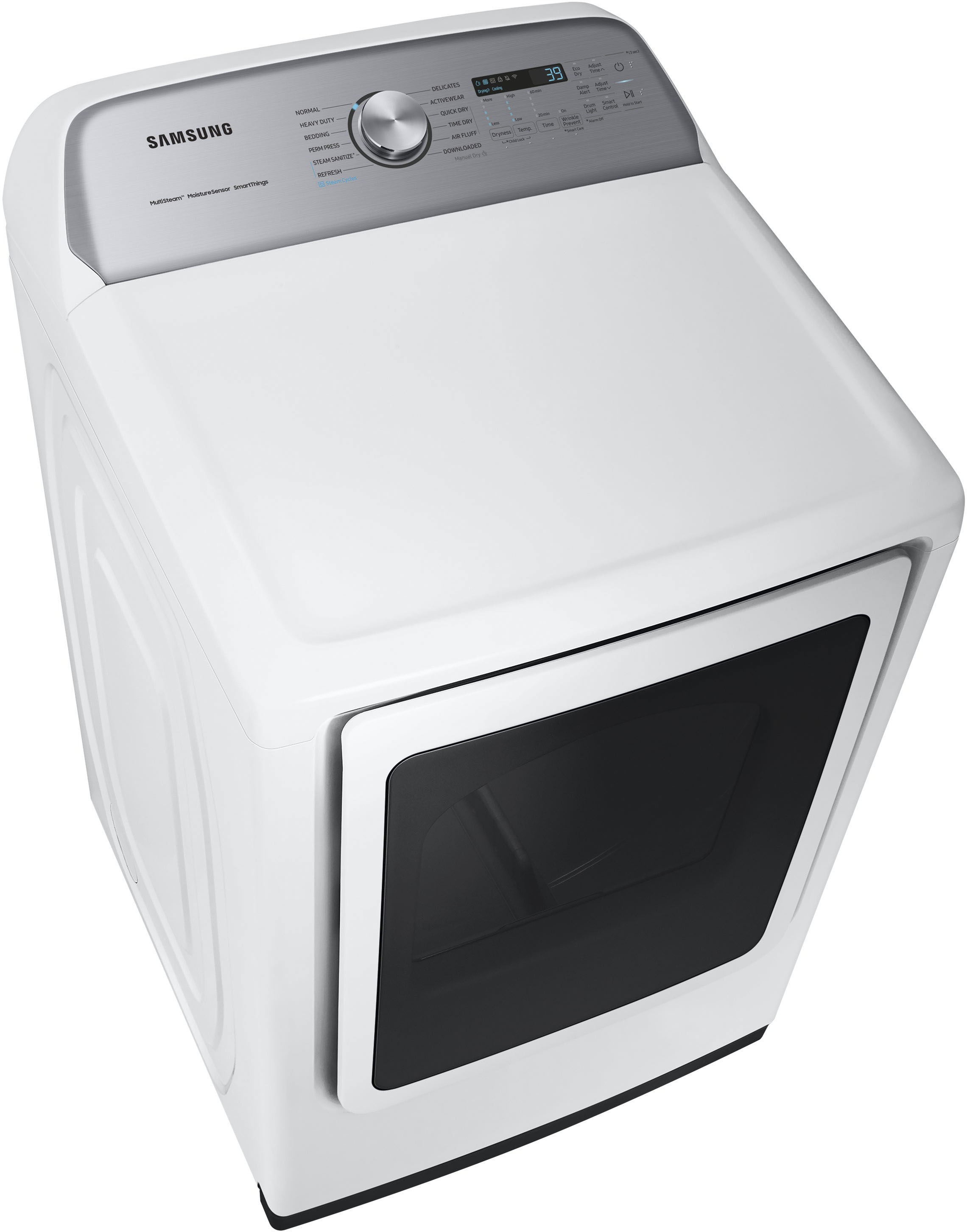 Alt View 13. Samsung - 7.4 Cu. Ft. Smart Electric Dryer with Steam Sanitize+ - White.