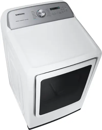 Samsung - 7.4 Cu. Ft. Smart Electric Dryer with Steam Sanitize+ - White