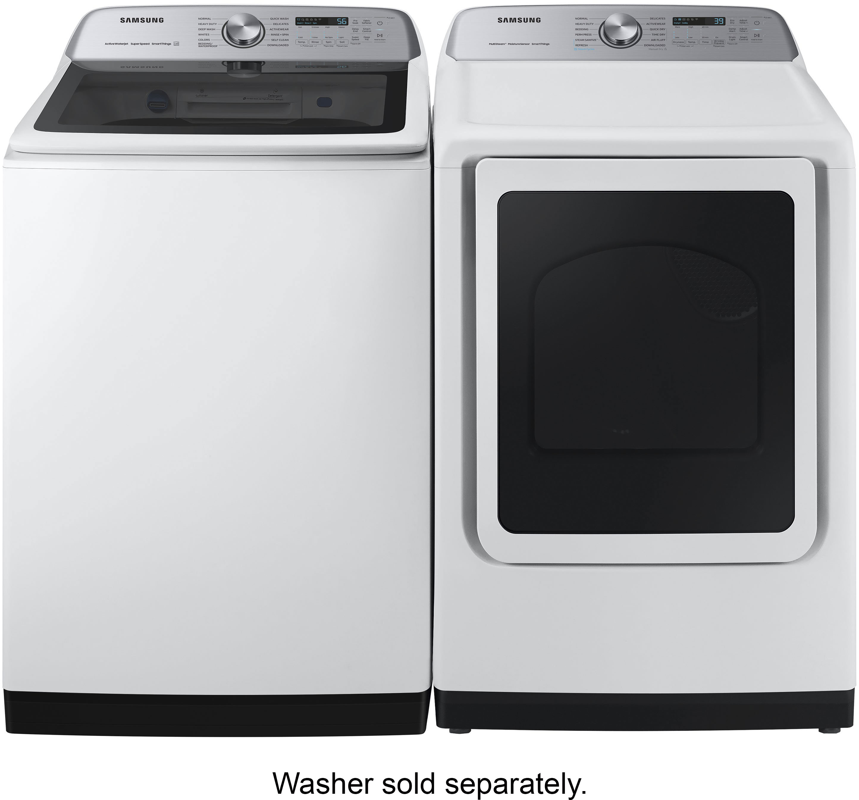 Alt View 15. Samsung - 7.4 Cu. Ft. Smart Electric Dryer with Steam Sanitize+ - White.