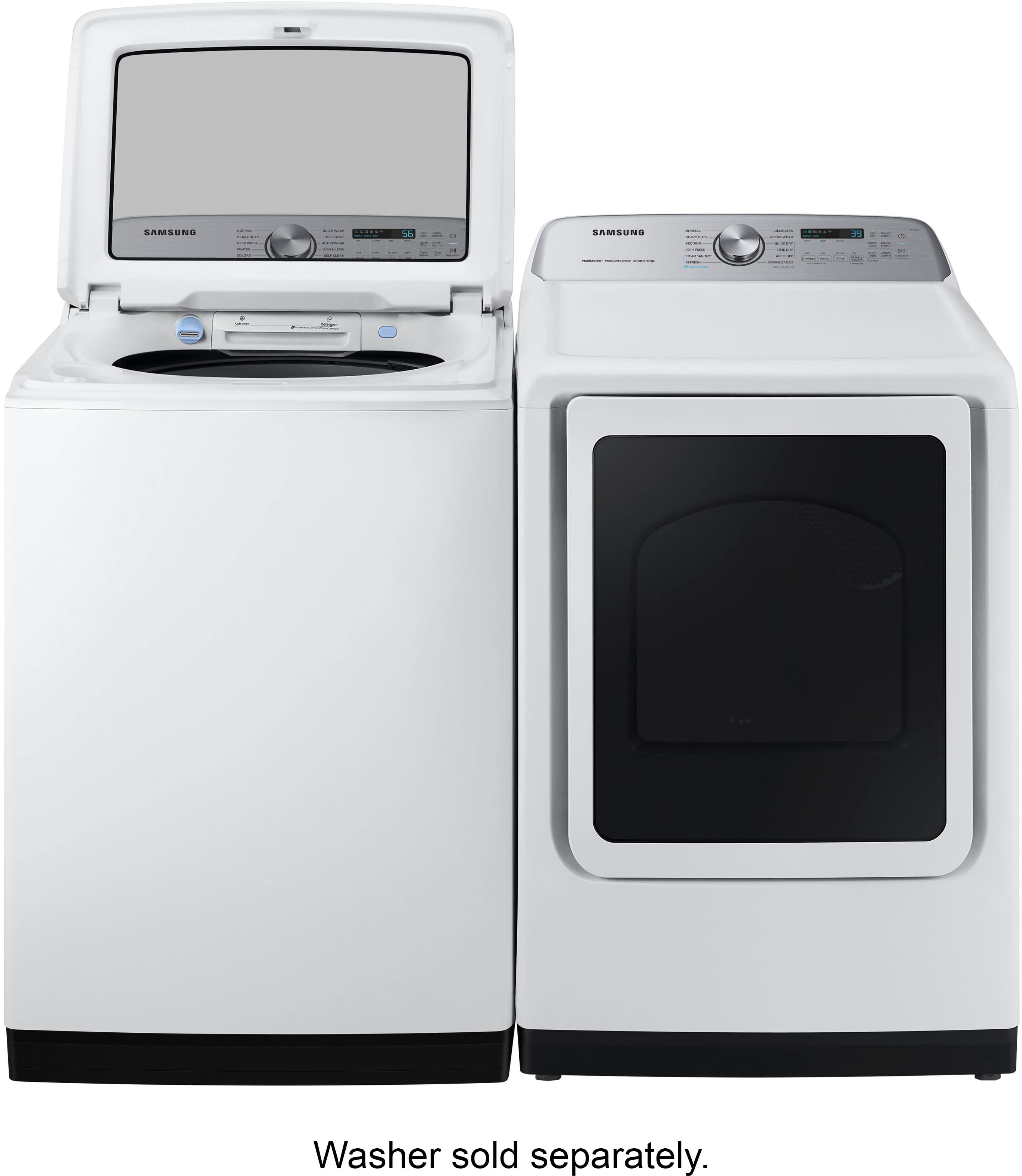 Alt View 19. Samsung - 7.4 Cu. Ft. Smart Electric Dryer with Steam Sanitize+ - White.
