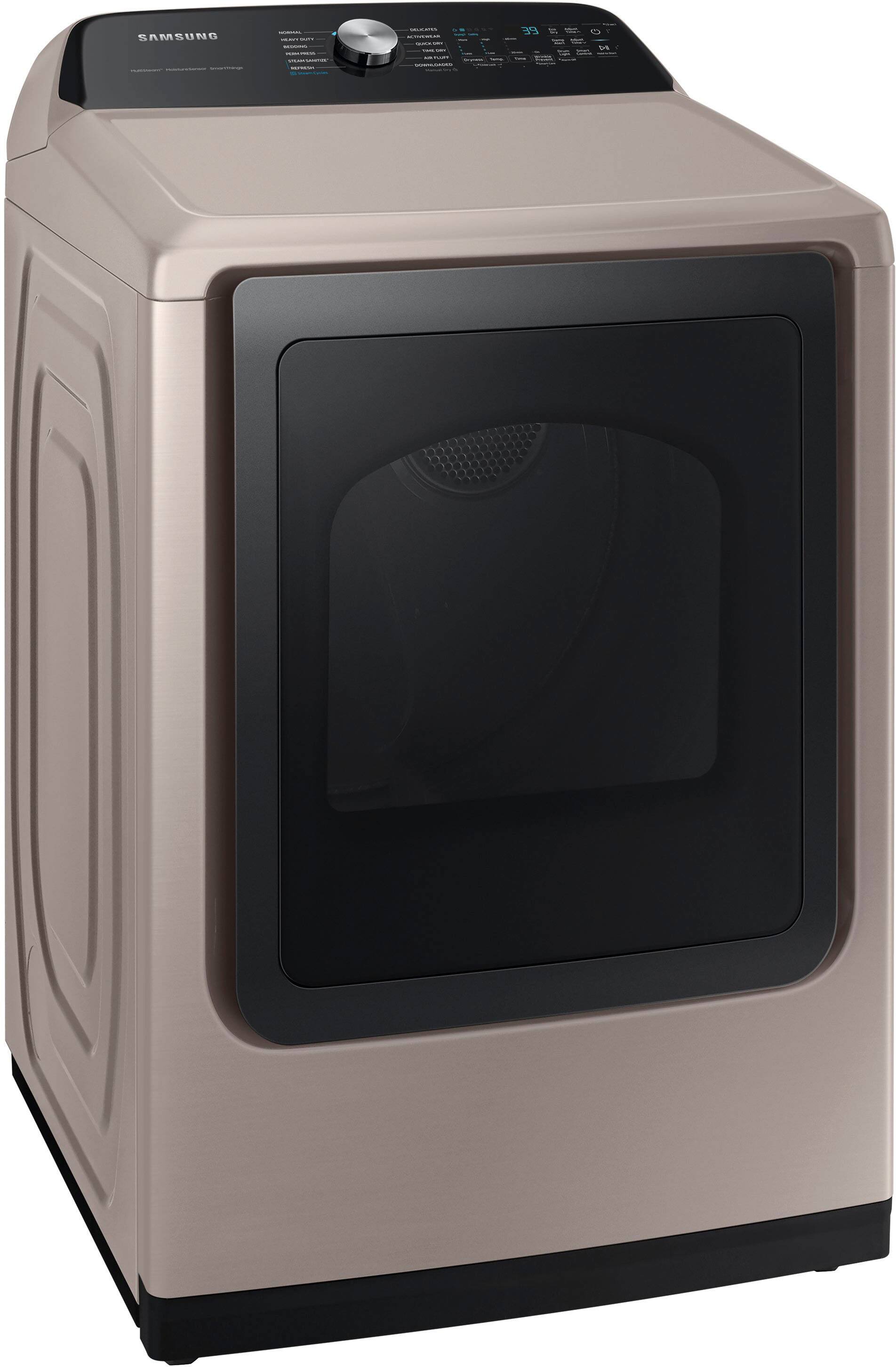 Alt View 11. Samsung - 7.4 Cu. Ft. Smart Gas Dryer with Steam Sanitize+ - Champagne.