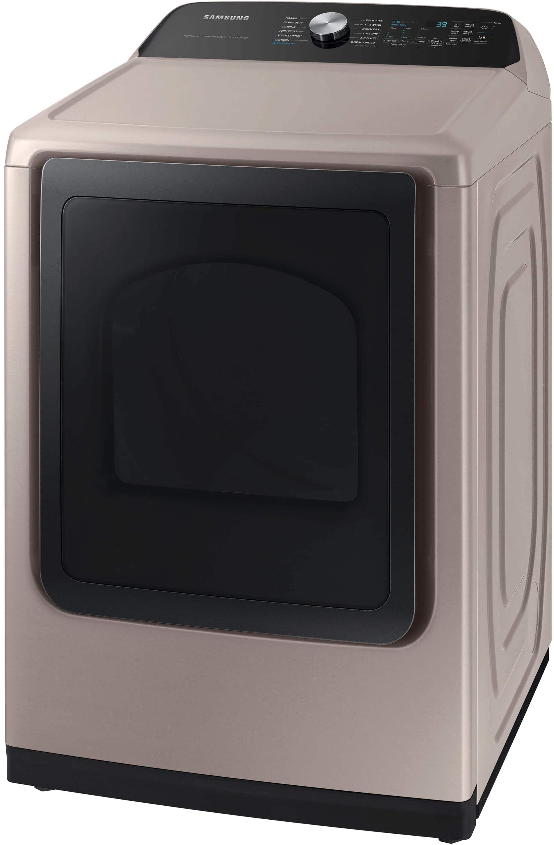 Alt View 12. Samsung - 7.4 Cu. Ft. Smart Gas Dryer with Steam Sanitize+ - Champagne.