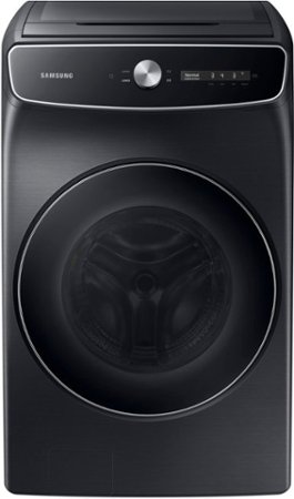 Samsung - 6.0 cu. ft. Total Capacity Smart Dial Washer with FlexWash and Super Speed Wash - Brushed black