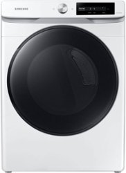 Samsung - 7.5 cu. ft. Smart Dial Electric Dryer with Super Speed Dry - White - Front_Zoom