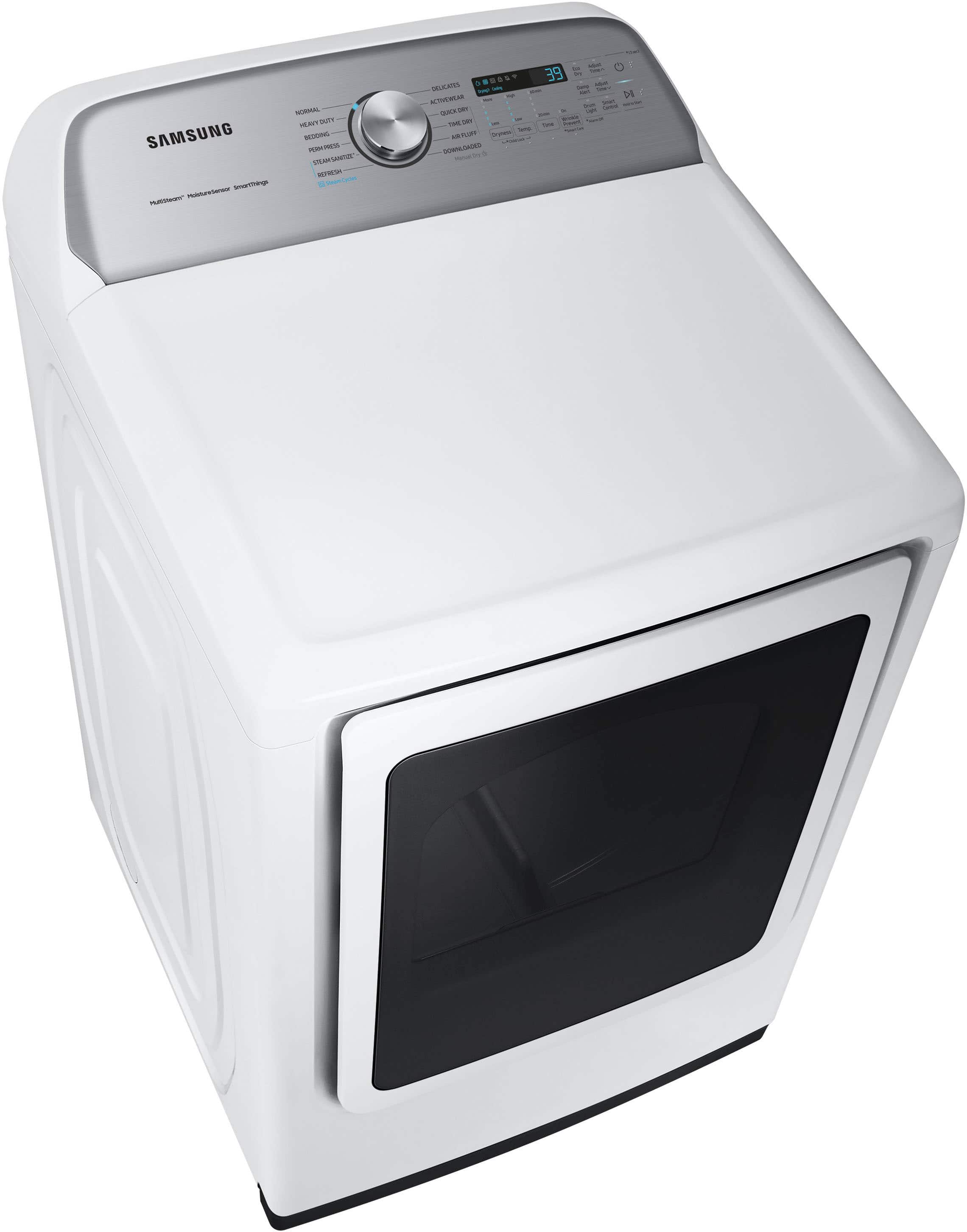 Alt View 13. Samsung - 7.4 Cu. Ft. Smart Gas Dryer with Steam Sanitize+ - White.