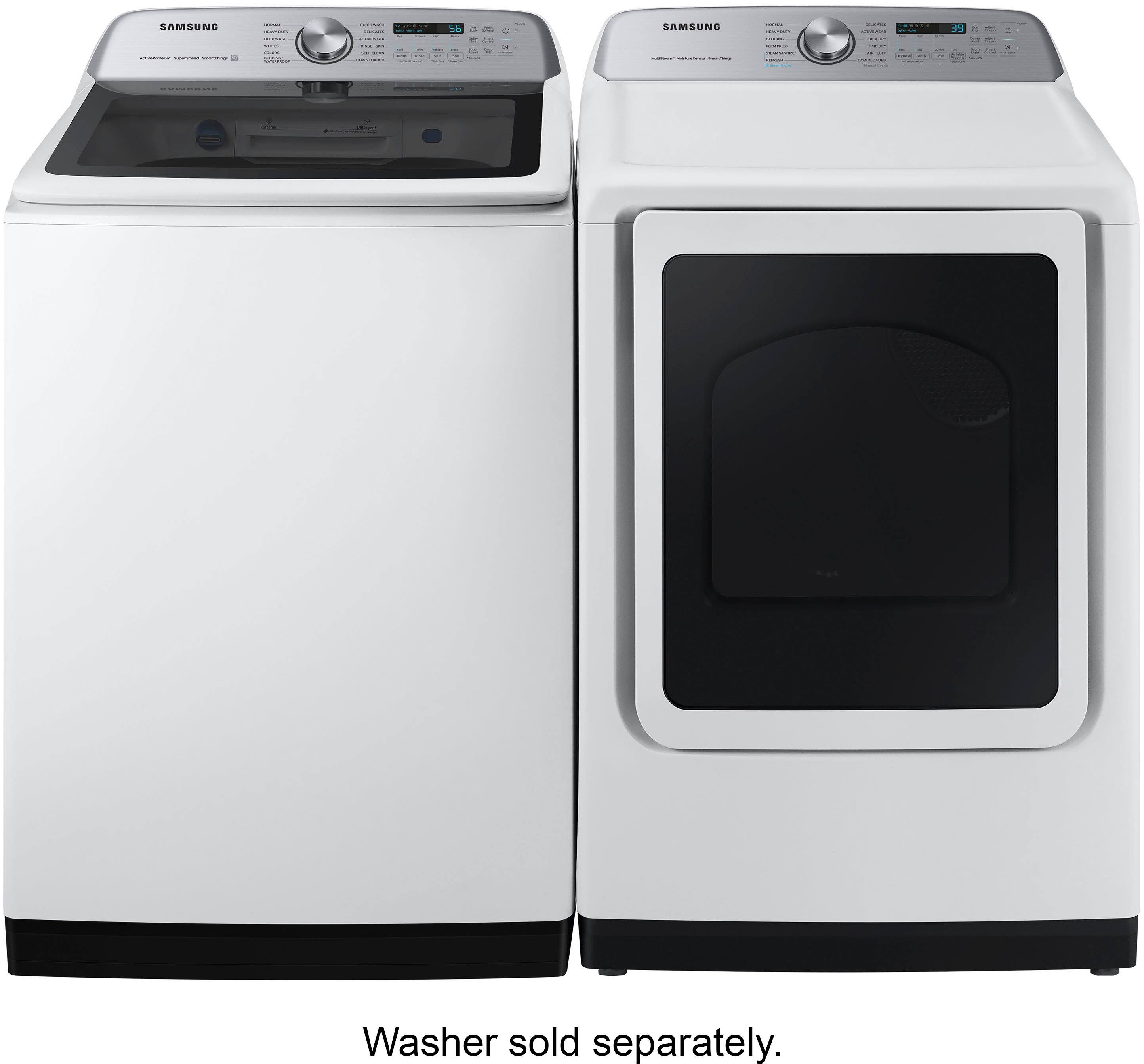 Alt View 15. Samsung - 7.4 Cu. Ft. Smart Gas Dryer with Steam Sanitize+ - White.