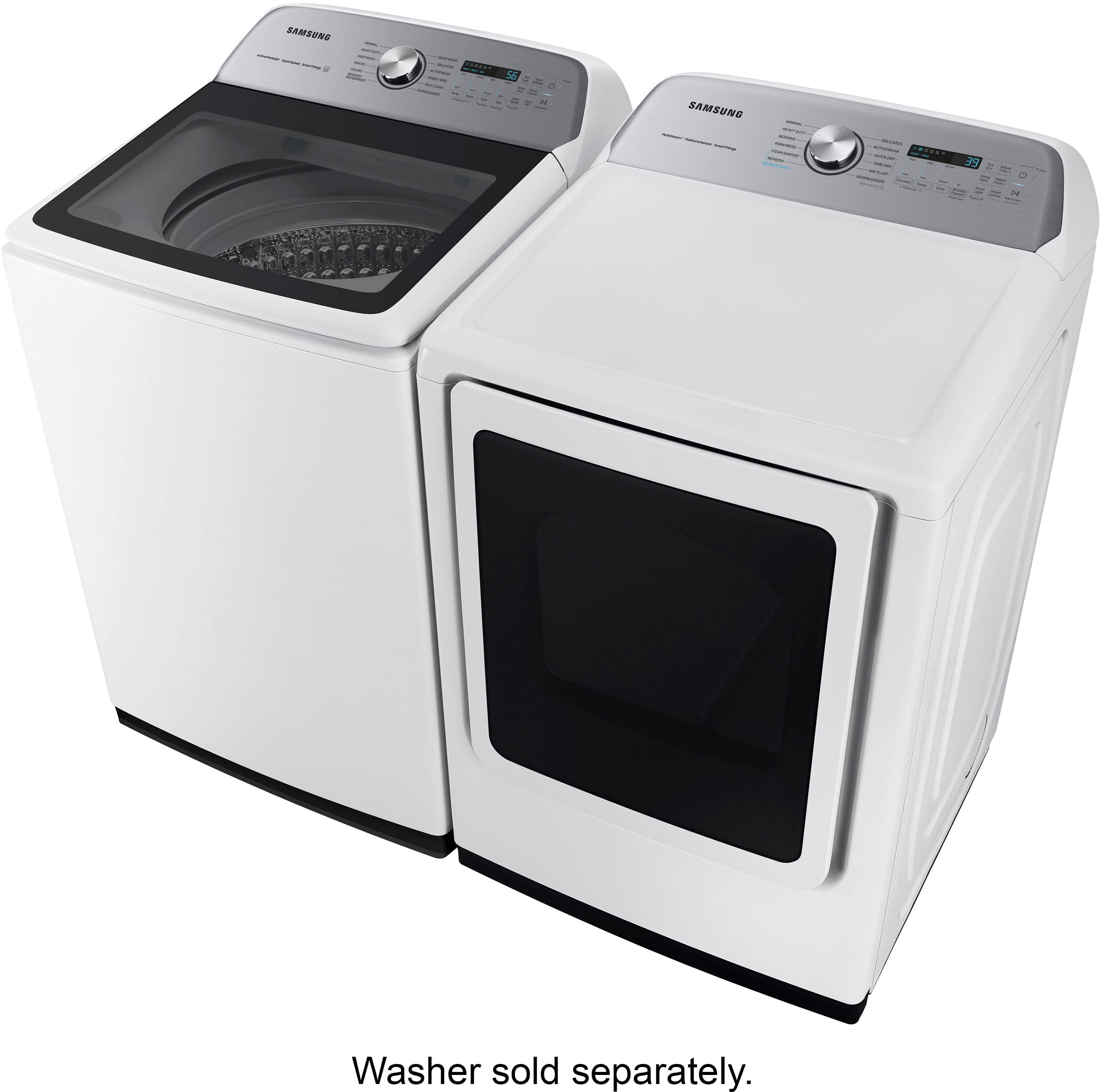Alt View 17. Samsung - OBX 7.4 cu. ft. Smart Gas Dryer with Steam Sanitize+ - White.