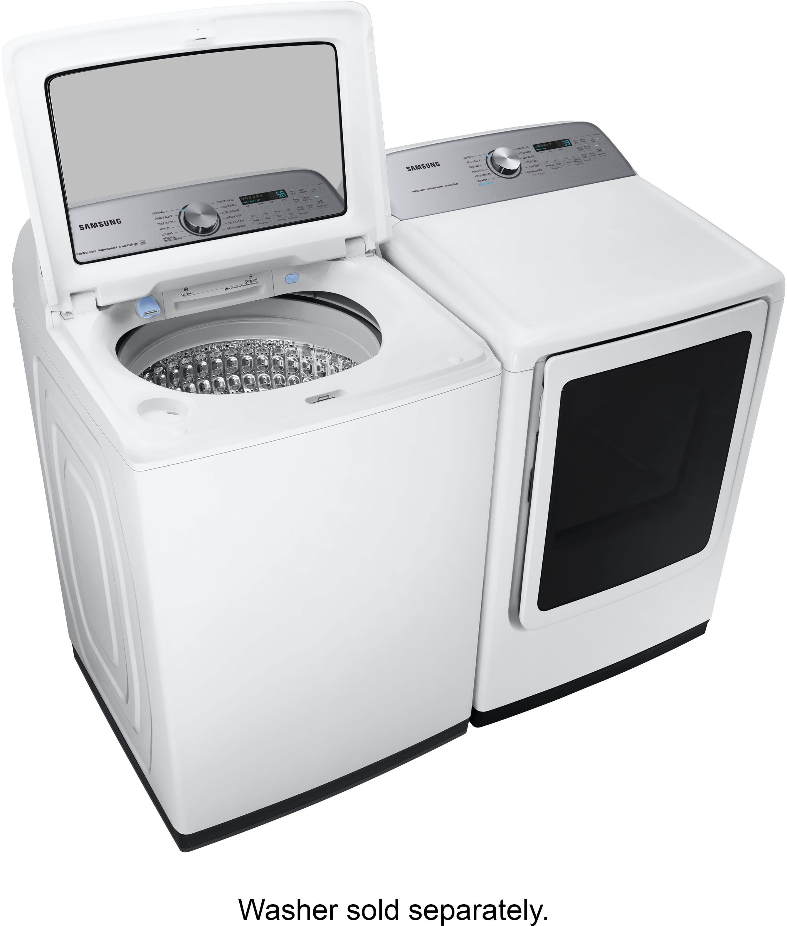 Alt View 18. Samsung - 7.4 Cu. Ft. Smart Gas Dryer with Steam Sanitize+ - White.