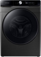 Samsung - 4.5 cu. ft. Large Capacity Smart Dial Front Load Washer with Super Speed Wash - Brushed black - Front_Zoom