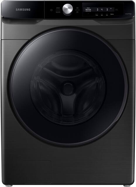Samsung 4.5 Cu. Ft. High Efficiency Stackable Smart Front Load Washer with Steam and AI Smart Dial Brushed Black WF45A6400AV US Best Buy