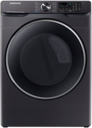 Samsung - 7.5 cu. ft. Smart Gas Dryer with Steam Sanitize+ - Brushed Black - Front_Zoom