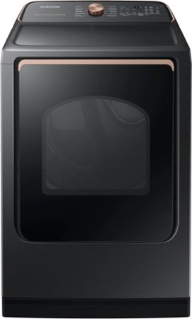 Samsung - 7.4 cu. ft. Smart Gas Dryer with Steam Sanitize+ - Brushed Black