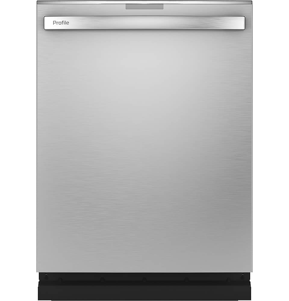 Front. GE Profile - Top Control Smart Built-In Stainless Steel Tub Dishwasher with 3rd Rack and Microban, 42dBA - Stainless Steel.