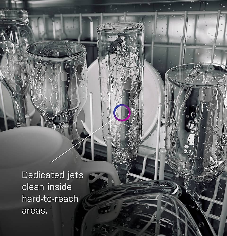 Alt View 19. GE Profile - Top Control Smart Built-In Stainless Steel Tub Dishwasher with 3rd Rack and Microban, 42dBA - Stainless Steel.