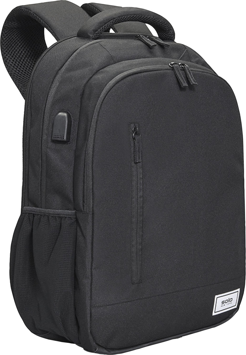Angle View: Swissdigital Design - Circuit TSA-firendly Backpack with USB Charging port/RFID protection and fits up to 15.6" laptop - Black