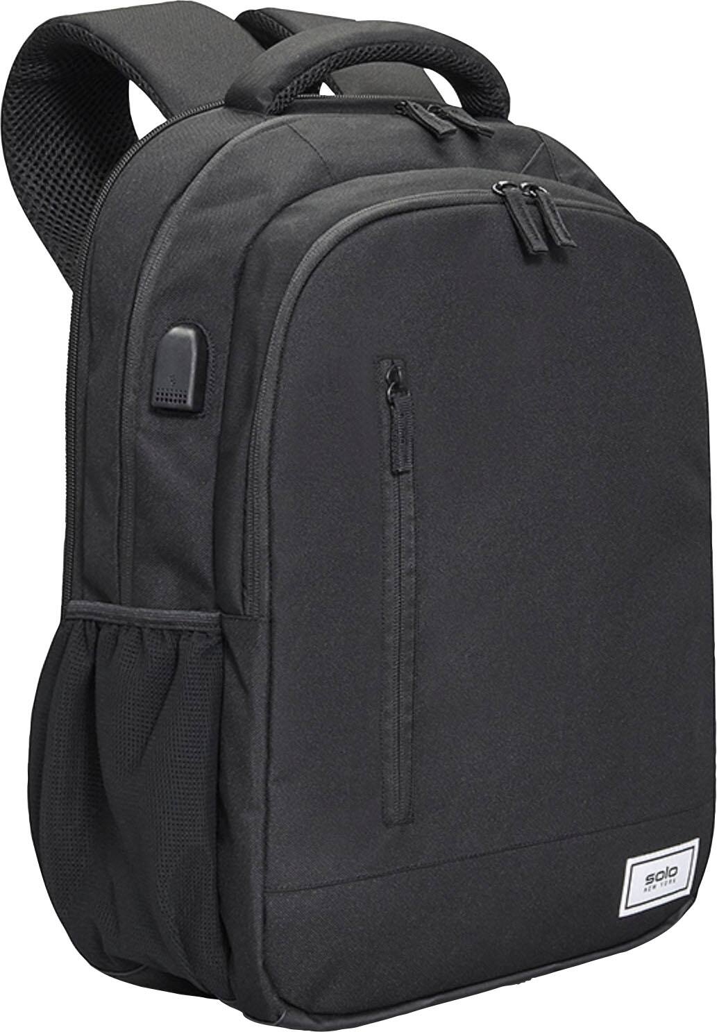 Angle. Solo New York - Re:Define Recycled Backpack - Black.