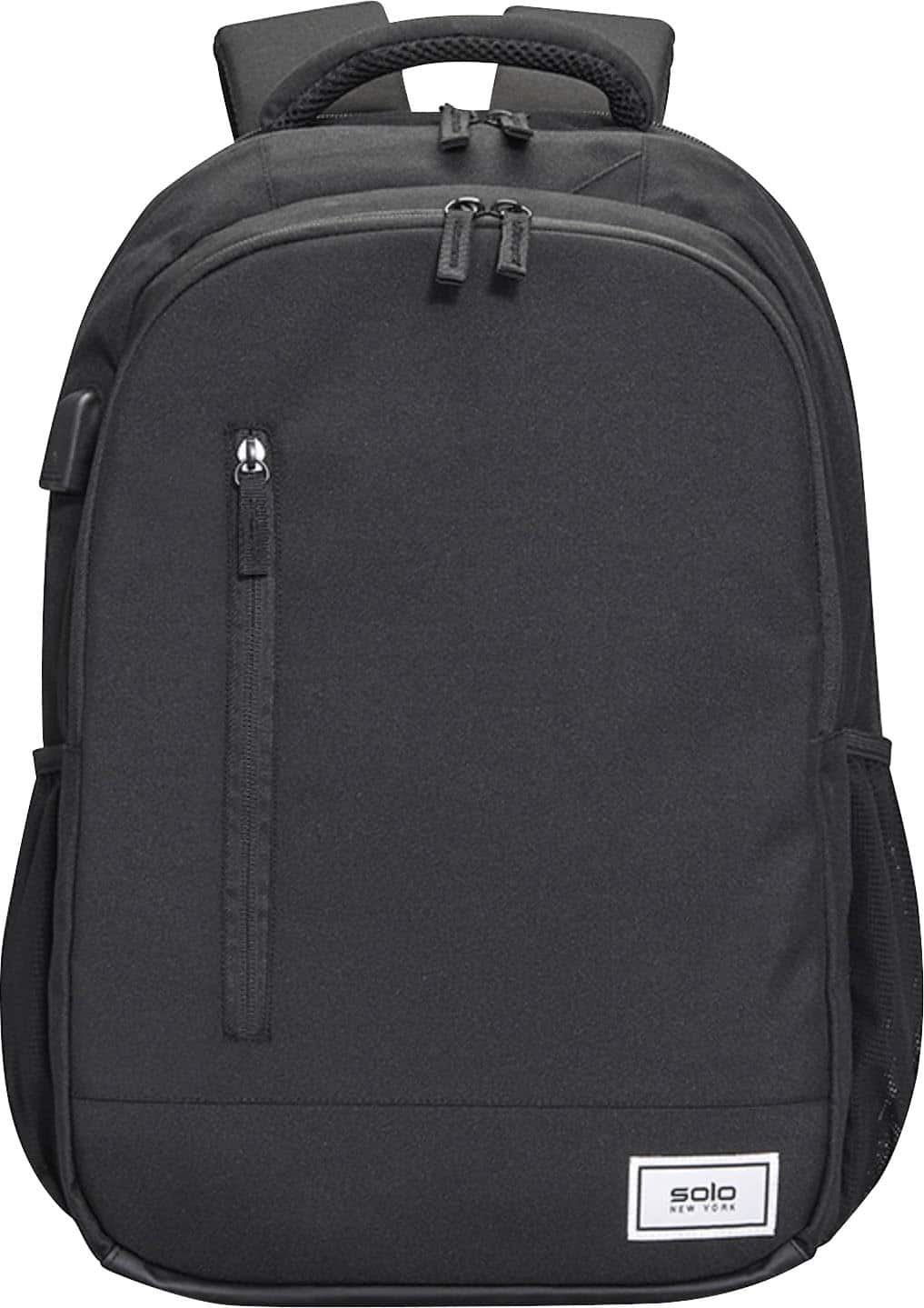 Front. Solo New York - Re:Define Recycled Backpack - Black.