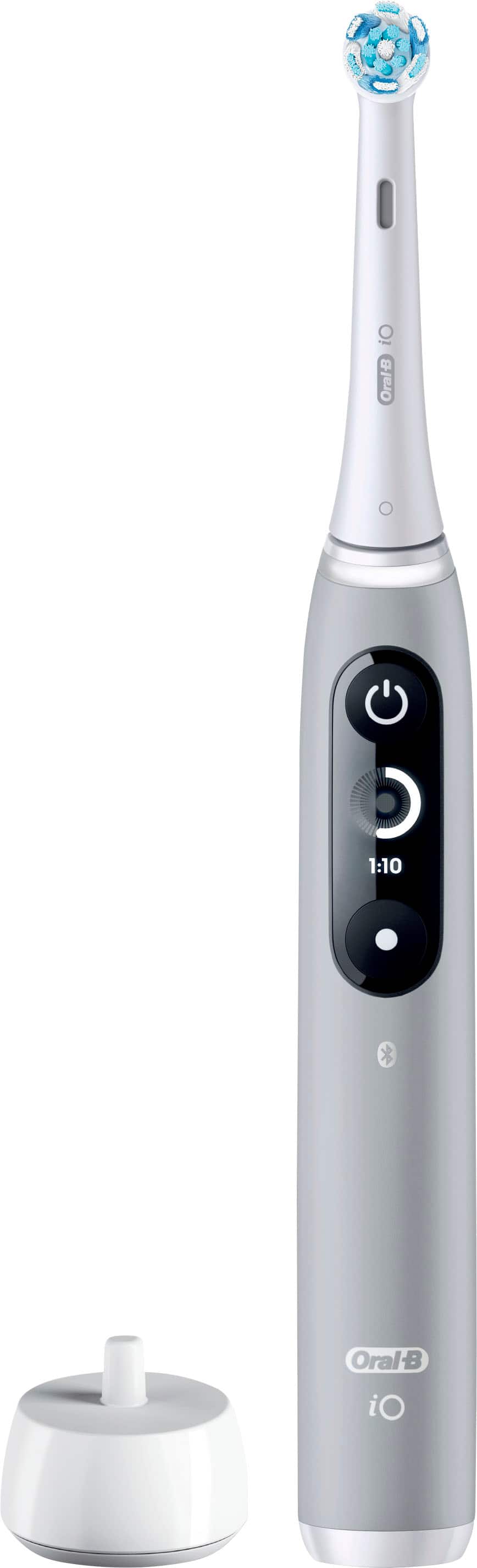 Alt View 11. Oral-B - iO Series 6 Electric Toothbrush with Replacement Brush Head - Grey.