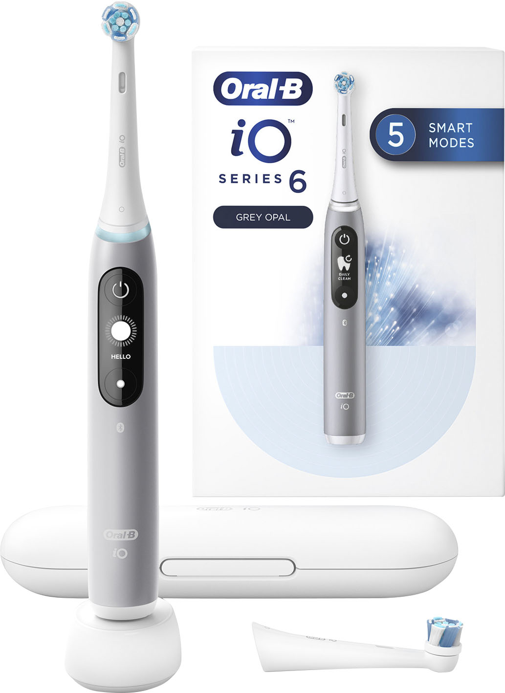 Oral-B iO Series 6 Electric Toothbrush with (1) Brush Head, for Adults and  Children 3+, Gray Opal 