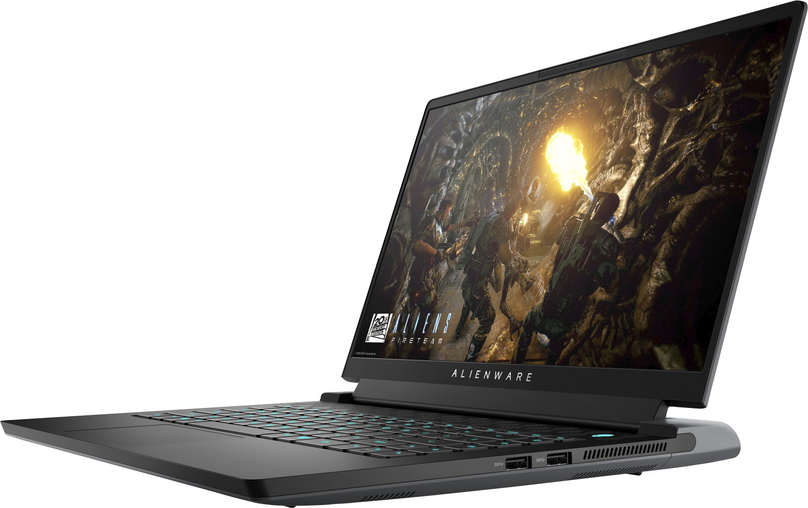 Left View: Alienware - m15 R6 - 15.6" QHD Gaming Laptop - Intel Core i7-11800H - 16GB Memory - NVIDIA GeForce RTX 3060 - 1TB SSD - Black