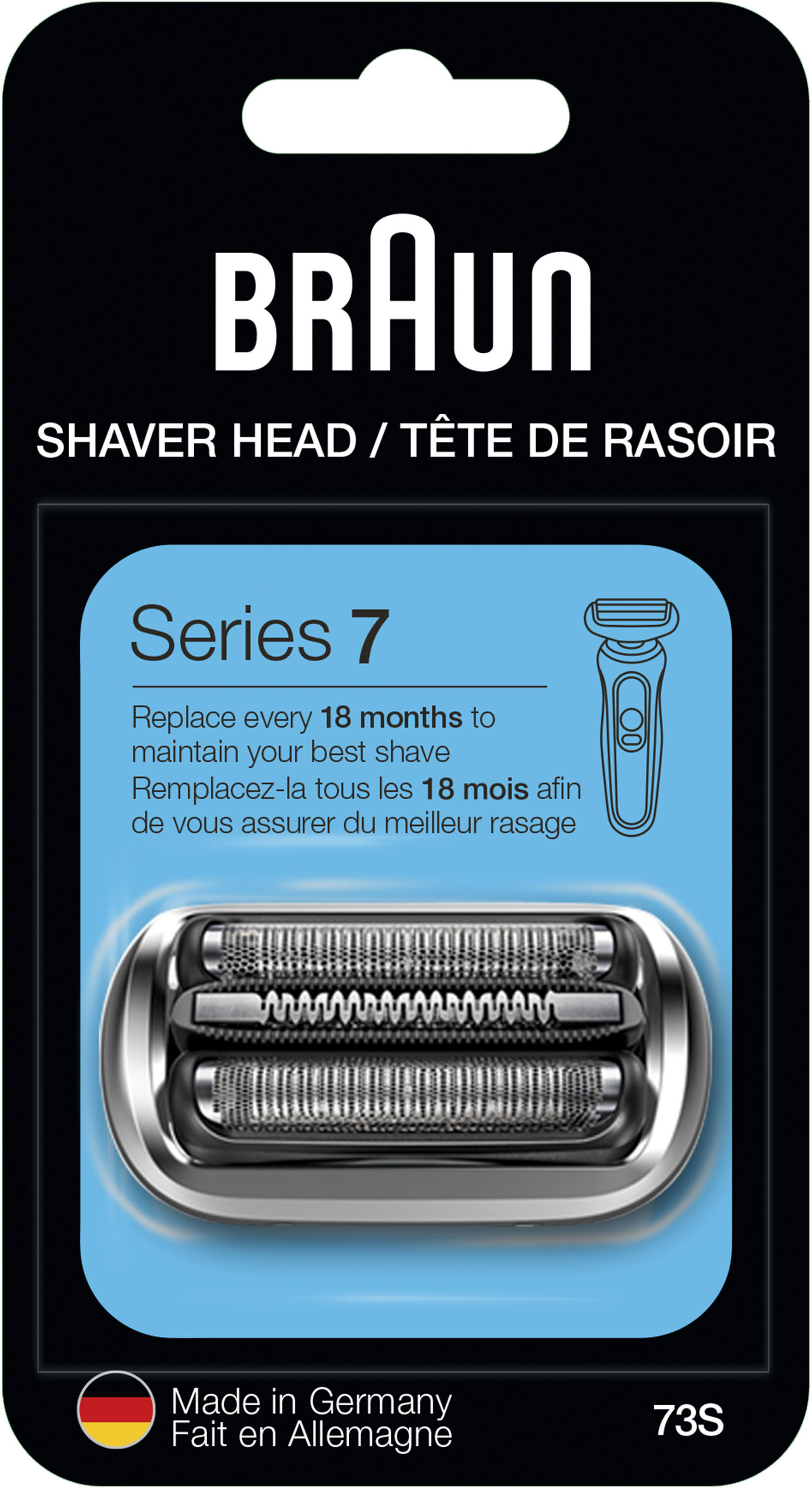 Braun - Series 7 73s Electric Shaver Head for Series 7 shavers - Silver