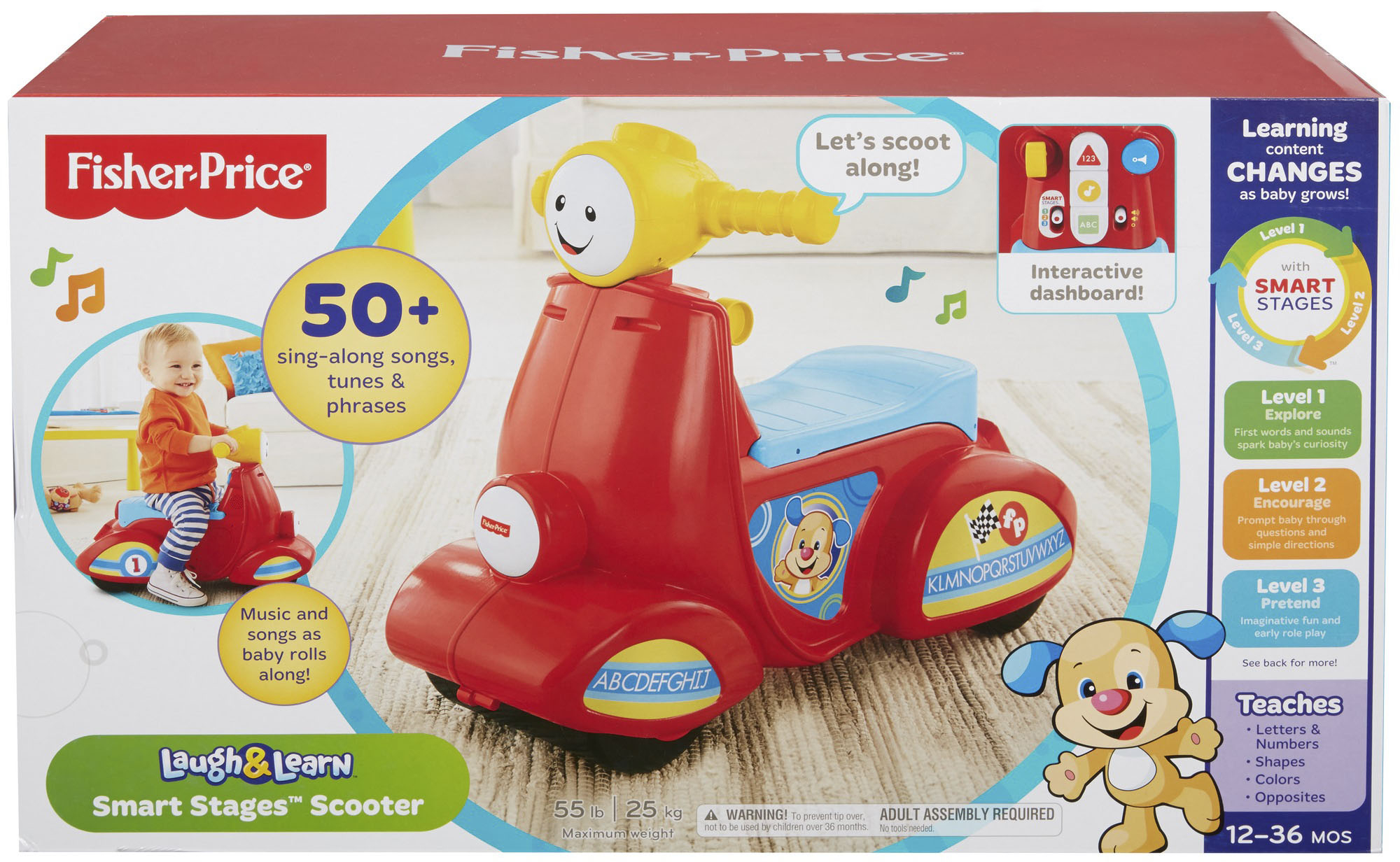 Smart Stages Multi-lingiual Interactive Baby Scooter Fisher-Price Laugh & Learn 