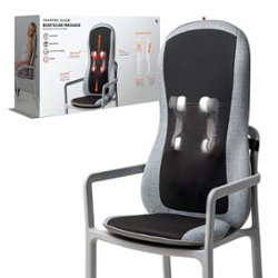 Sharper Image - Smartsense Shiatsu Realtouch Massaging Chair Pad - Grey - Angle_Zoom