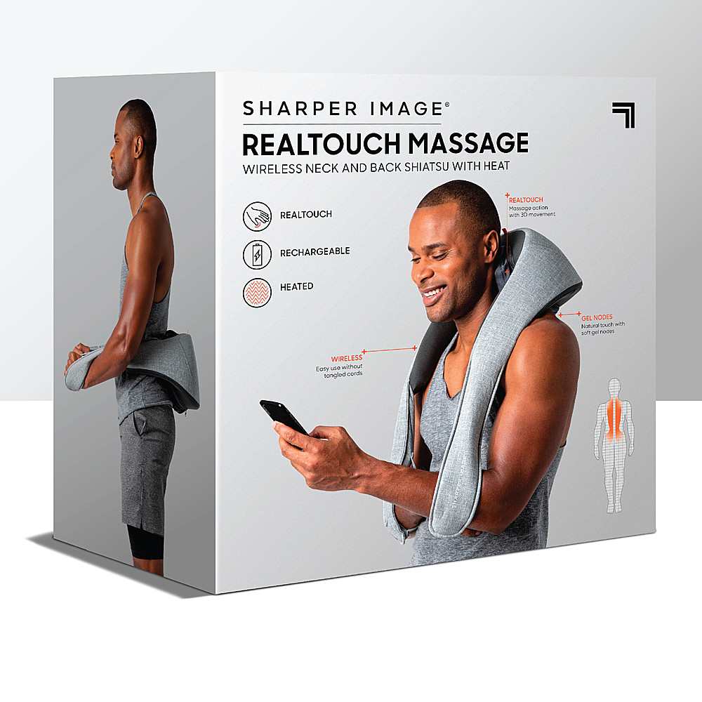 Best Buy: Sharper Image Realtouch Shiatsu Massager Grey 1012643