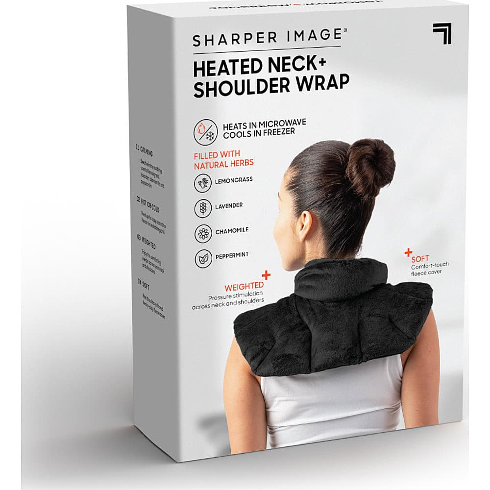 Sharper Image Neck and Shoulder Massage Body Wrap Black 1014963 - Best Buy