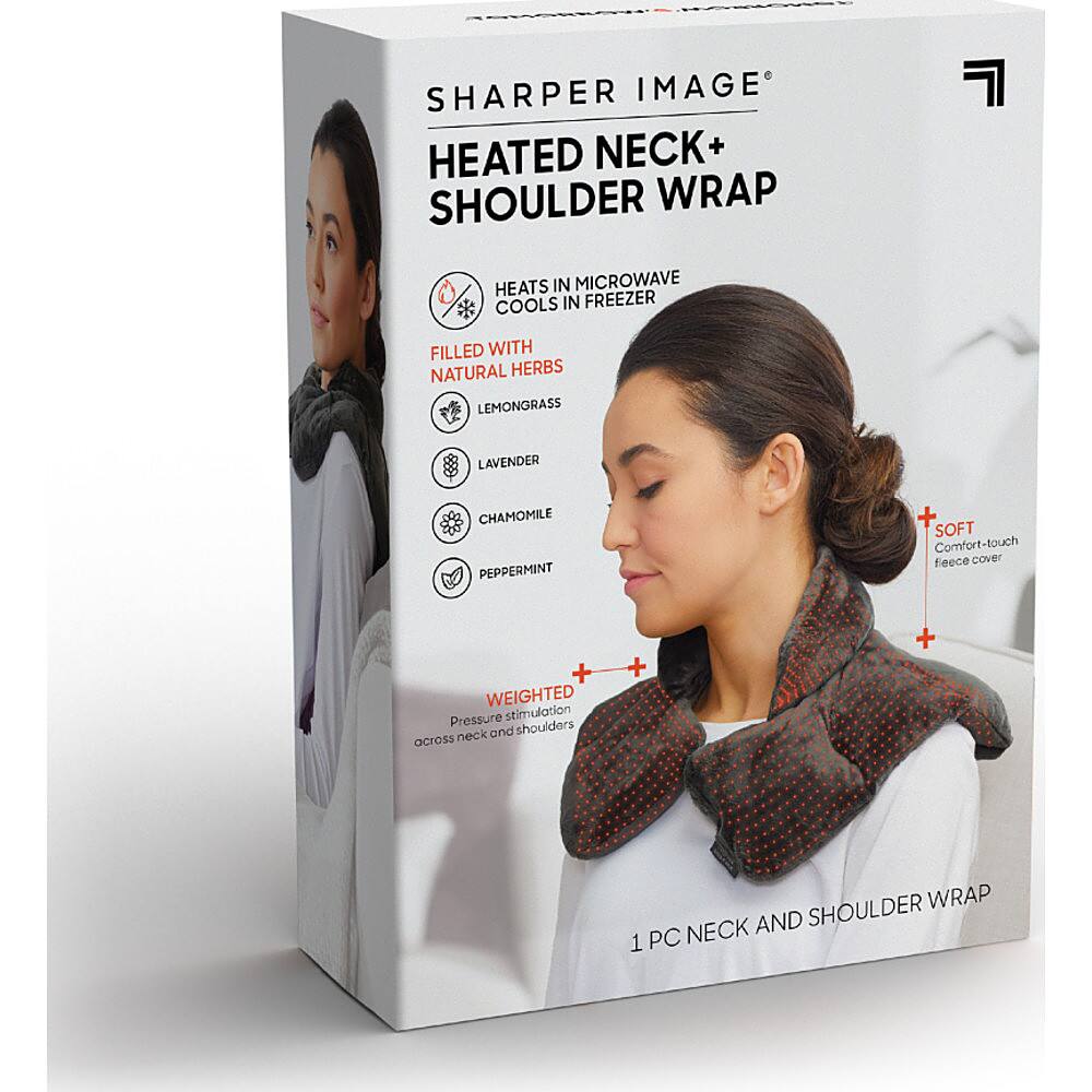 Alt View 15. Sharper Image - Neck and Shoulder Massage Body Wrap - Gray.