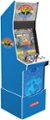 Alt View Zoom 12. Arcade1Up - Street Fighter II Big Blue Arcade with Stool, Riser, Lit Deck & Lit Marquee.