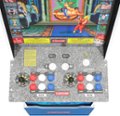 Alt View Zoom 15. Arcade1Up - Street Fighter II Big Blue Arcade with Stool, Riser, Lit Deck & Lit Marquee.