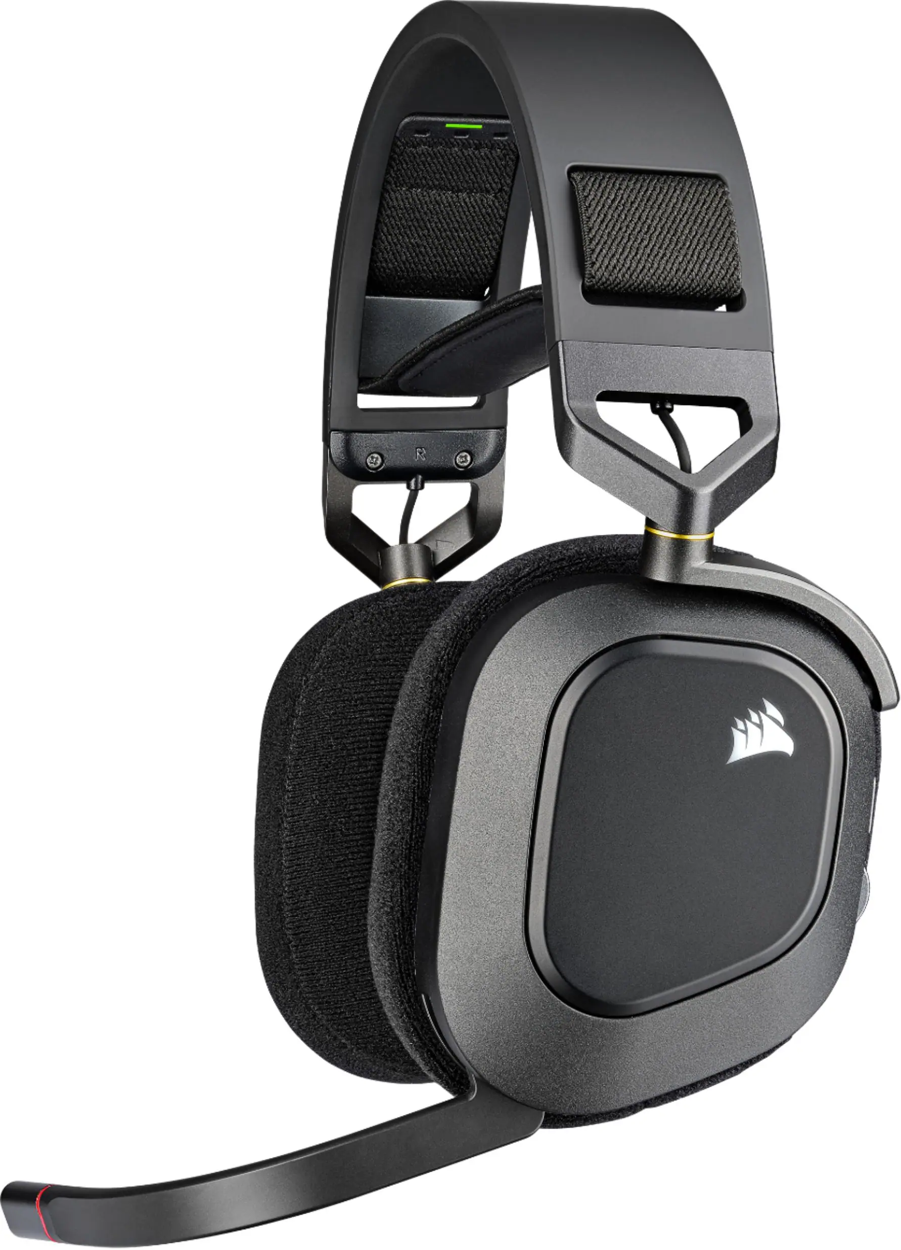 Front. CORSAIR - HS80 RGB Wireless Gaming Headset for PC, Mac, PS5, PS4 - Carbon.