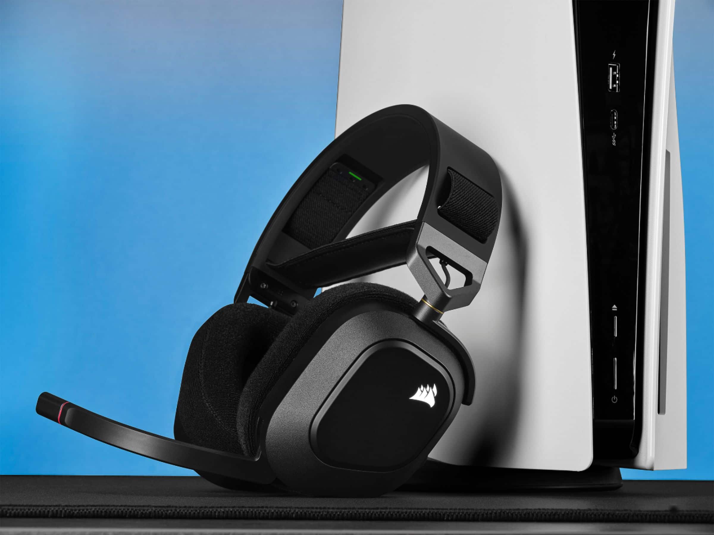 Alt View 14. CORSAIR - HS80 RGB Wireless Gaming Headset for PC, Mac, PS5, PS4 - Carbon.