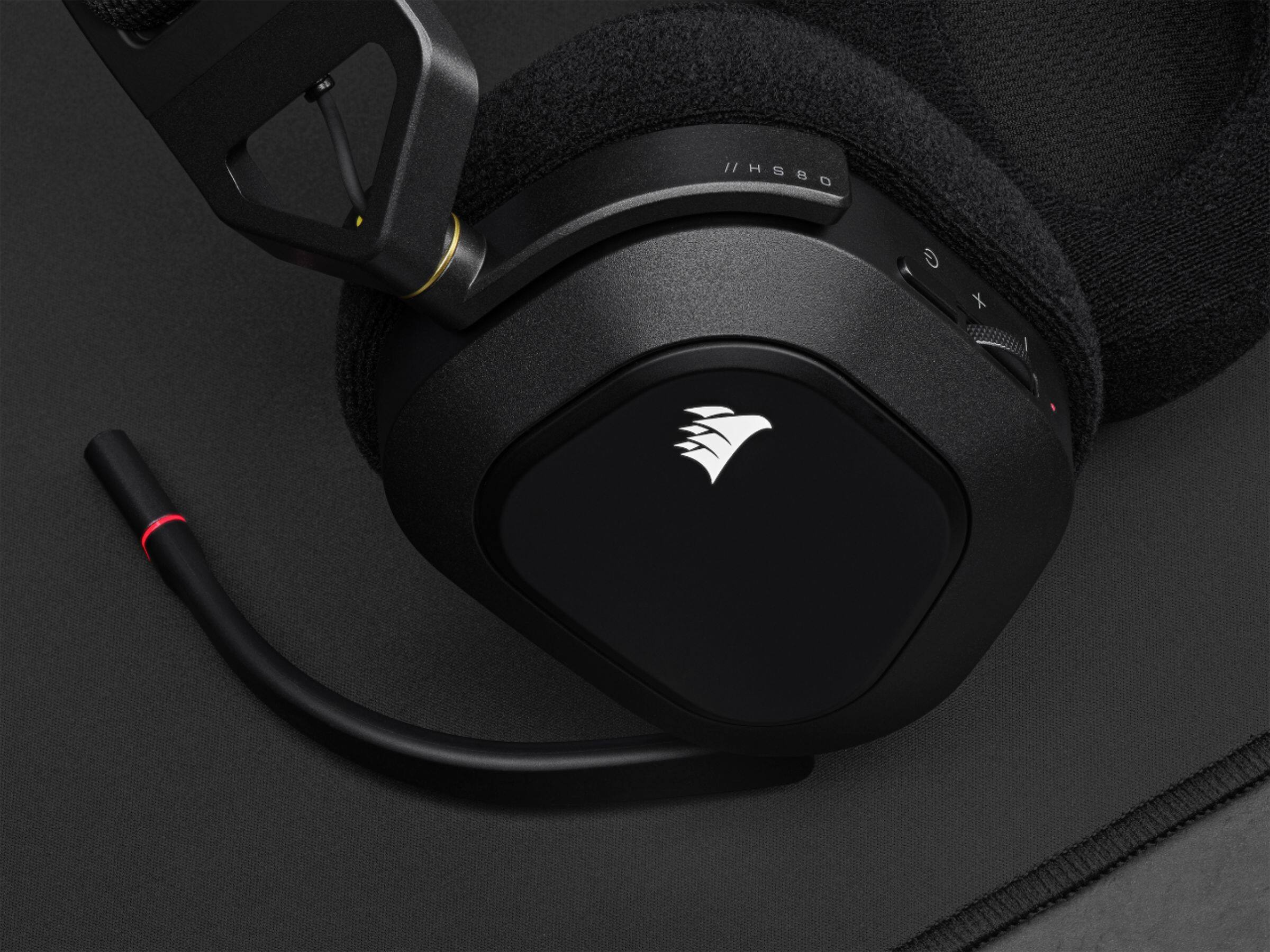 Alt View 18. CORSAIR - HS80 RGB Wireless Gaming Headset for PC, Mac, PS5, PS4 - Carbon.
