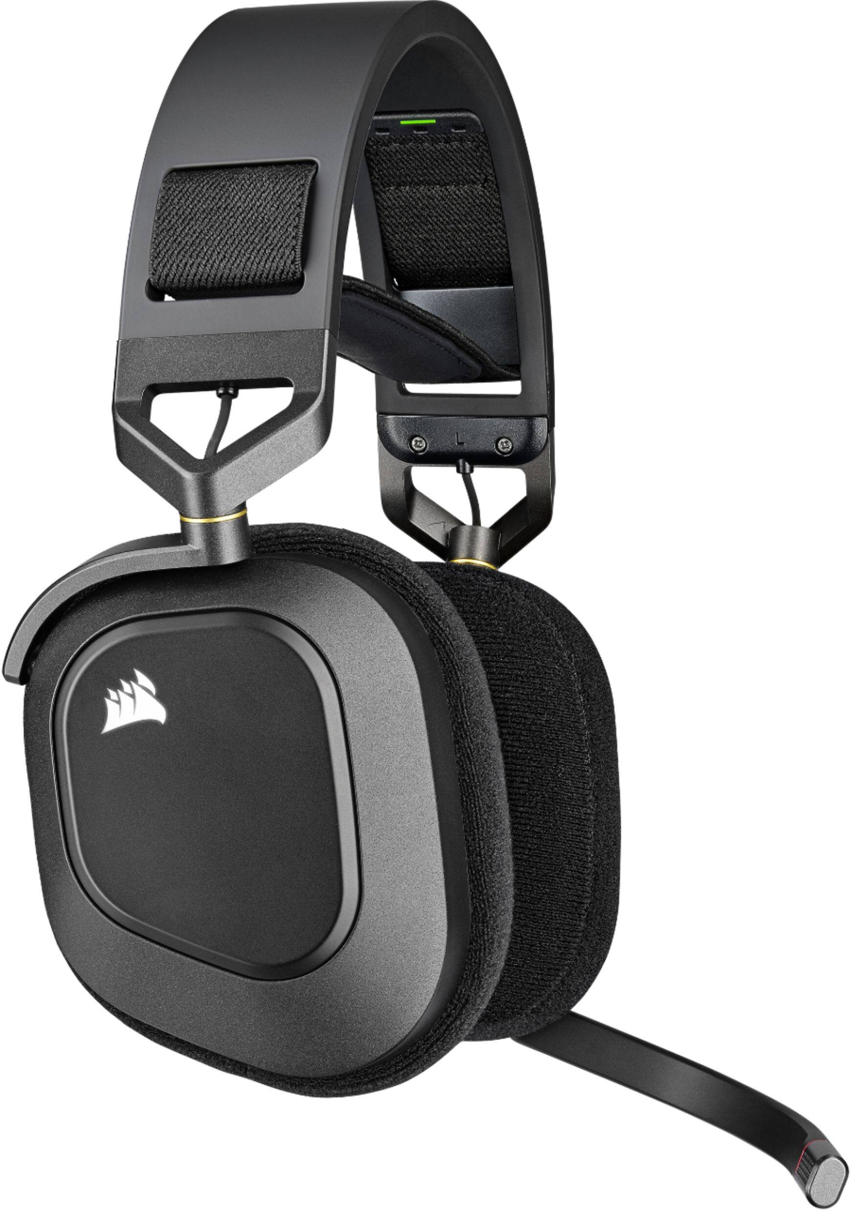 Left. CORSAIR - HS80 RGB Wireless Gaming Headset for PC, Mac, PS5, PS4 - Carbon.
