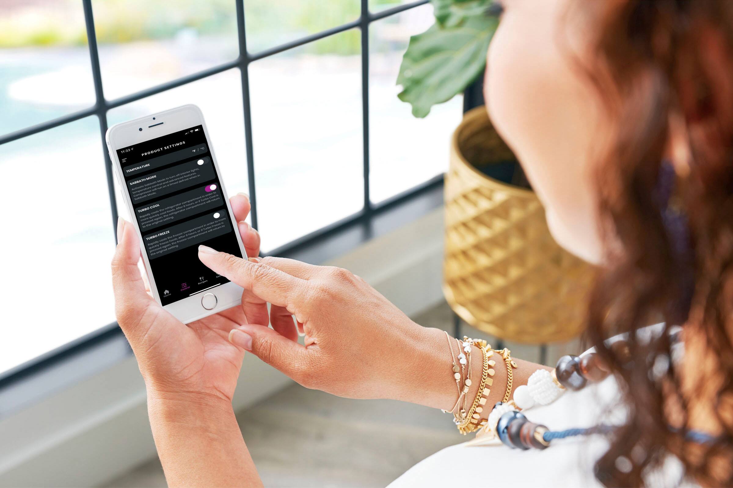 Alt View 14. Café - 22.3 Cu. Ft. 4-Door French Door Counter-Depth Smart Refrigerator, Customizable - Stainless Steel.