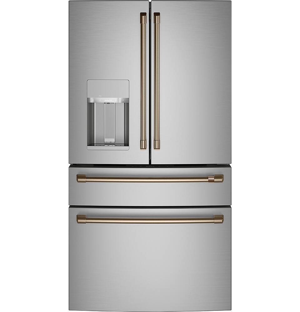 Alt View 37. Café - 22.3 Cu. Ft. 4-Door French Door Counter-Depth Smart Refrigerator, Customizable - Stainless Steel.