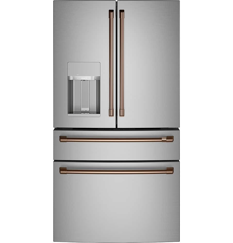 Alt View 39. Café - 22.3 Cu. Ft. 4-Door French Door Counter-Depth Smart Refrigerator, Customizable - Stainless Steel.