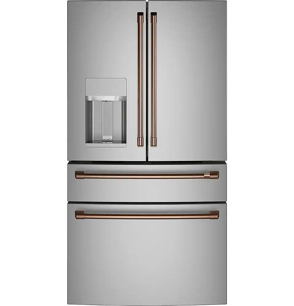 Alt View 39. Café - 22.3 Cu. Ft. 4-Door French Door Counter-Depth Smart Refrigerator, Customizable - Stainless Steel.
