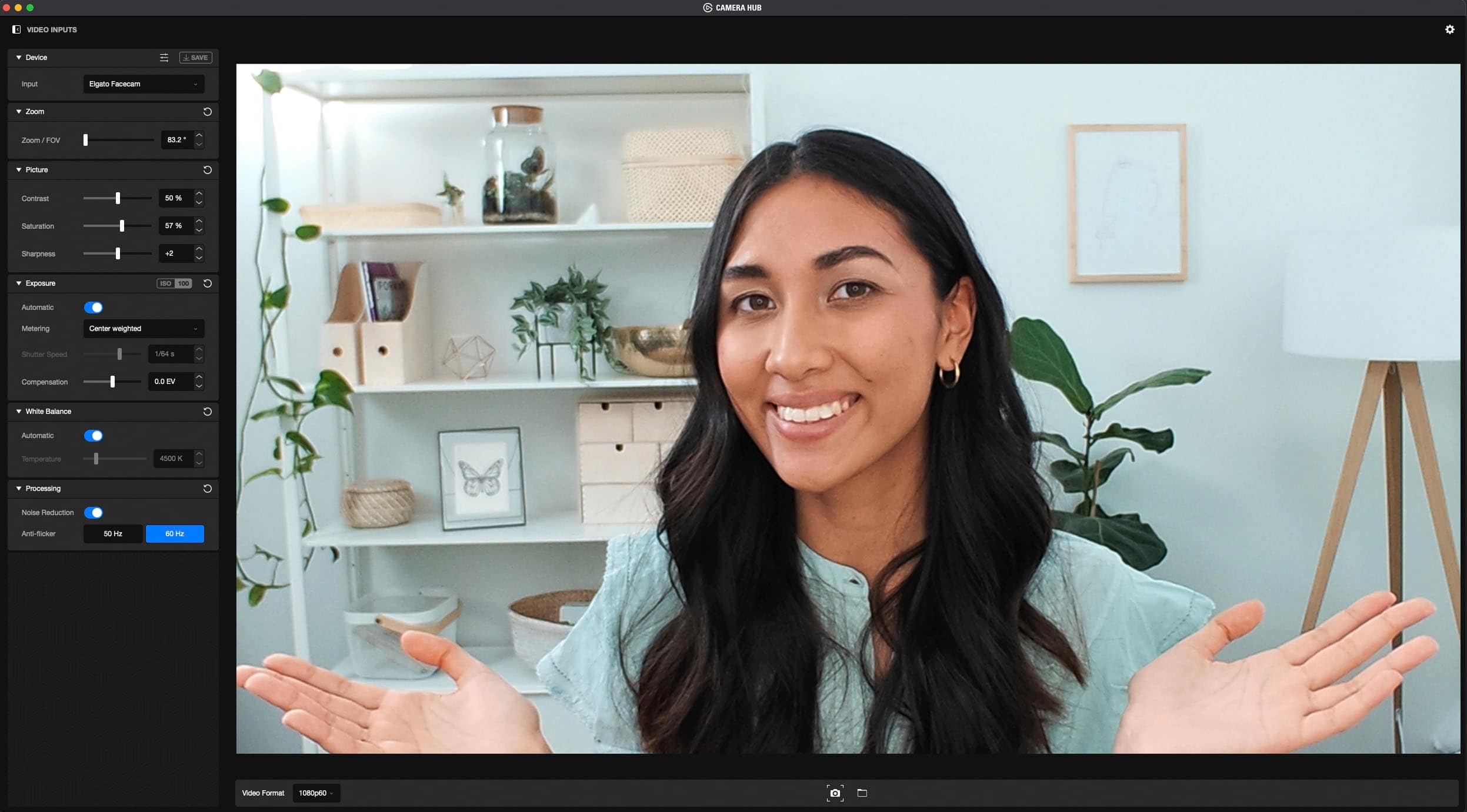 Alt View 13. Elgato - Facecam Full HD 1080 Webcam for Video Conferencing, Gaming, and Streaming - Black.