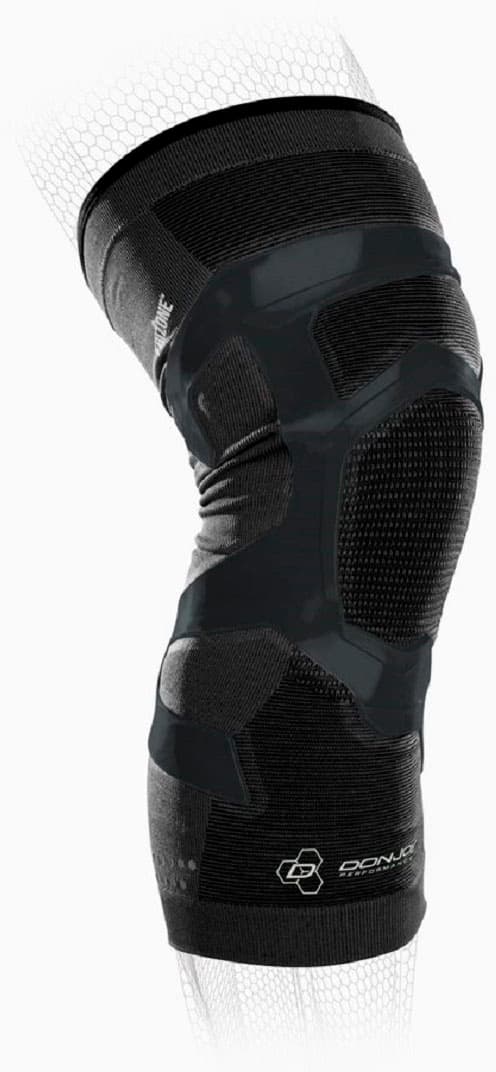 Front. DJO - DonJoy TRIZONE Knee Brace Large - Left - BLACK.