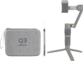 Zhiyun - Smooth Q-3 Compact Folding 3-Axis Stabilizer Kit with Wrist Strap and Case - Gray - Angle_Zoom