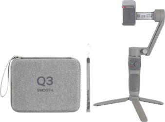 Zhiyun - Smooth Q-3 Compact Folding 3-Axis Gimbal Stabilizer Kit with Wrist Strap and Case - Gray - Angle_Zoom