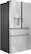 Angle. Café - 22.3 Cu. Ft. Counter-Depth 4-Door French-Door Refrigerator - Platinum Glass.