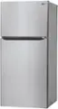 Angle. LG - 23.8 Cu. Ft. Top Freezer Refrigerator with Internal Water Dispenser - Stainless Steel.